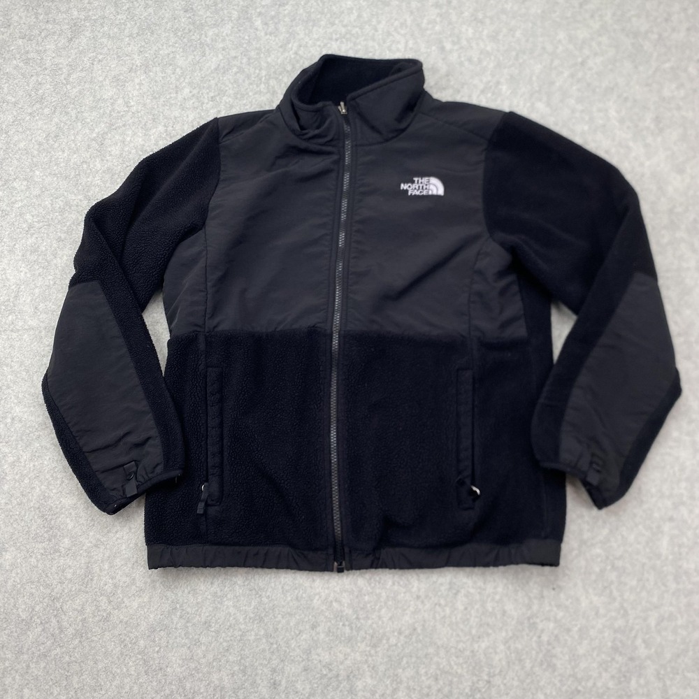 The North Face Jacket Girls 14-16 Black Fleece Full Zip Polartec Recycled